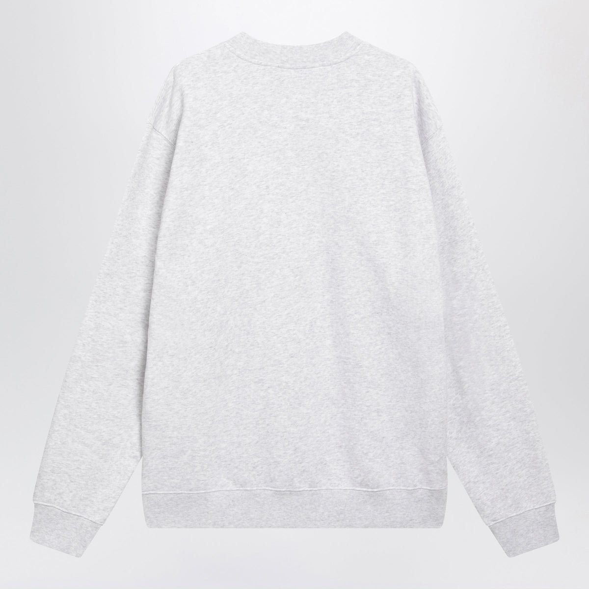 Jacquemus Grey Crewneck Sweatshirt With Grosgrain Logo Men JACQUEMUS