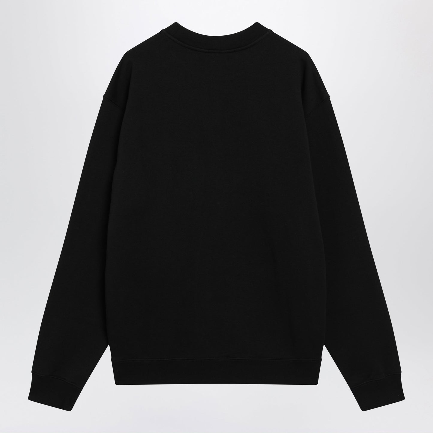 Jacquemus Black Crewneck Sweatshirt With Grosgrain Logo Men JACQUEMUS