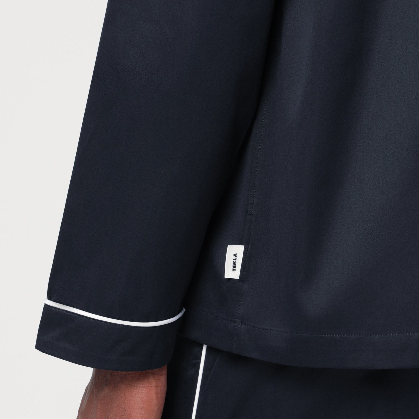 Tekla Blue/White Pyjama Shirt Men Tekla