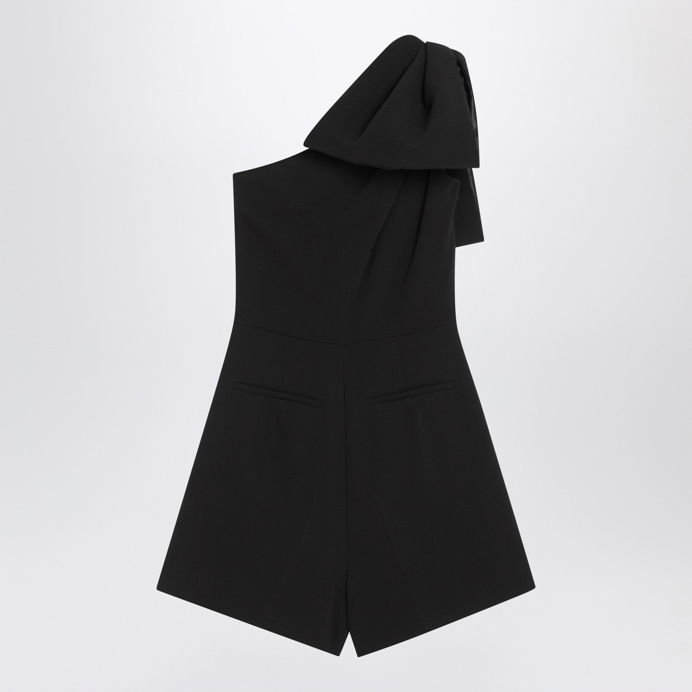 Max Mara Pianoforte One-Shoulder Short Jumpsuit In Black Cady Women MAX MARA