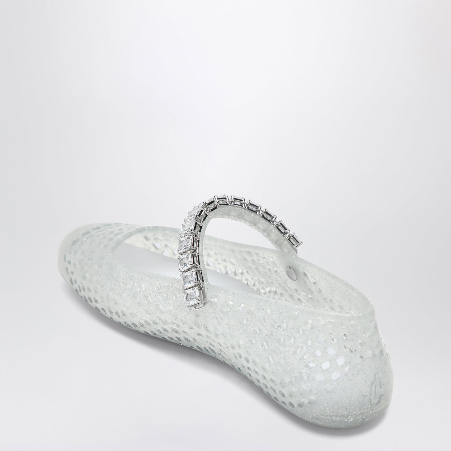Jimmy Choo The Jelly Transparent Ballet Flats With Crystals Women JIMMY CHOO