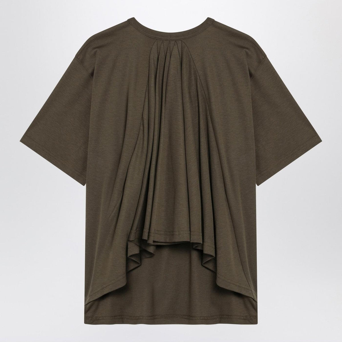 Jacquemus Khaki T-Shirt With Pleats On The Back Women JACQUEMUS