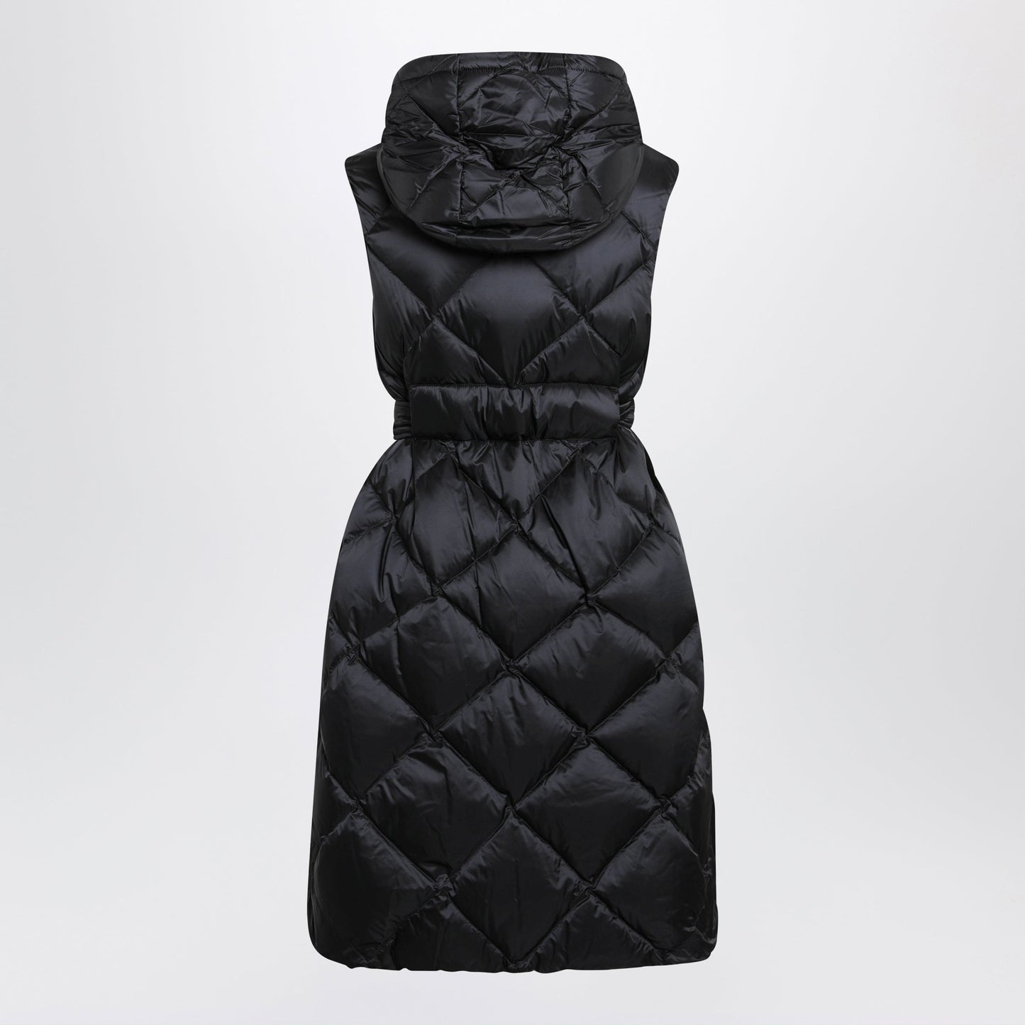 Max Mara The Cube Black Belted Sleeveless Down Jacket Women MAX MARA THE CUBE