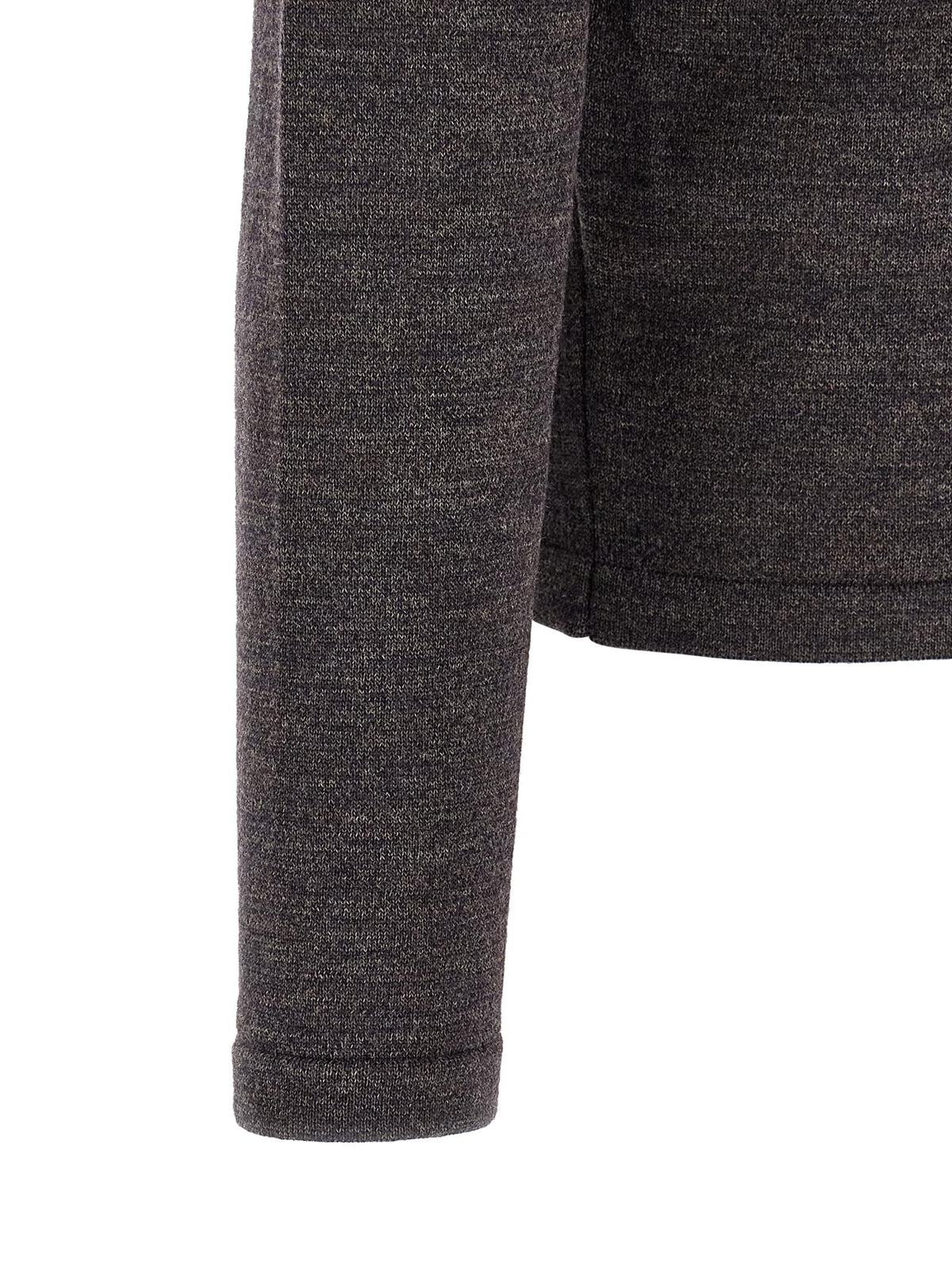 Lemaire Men Mouliné Wool Polo Shirt LEMAIRE