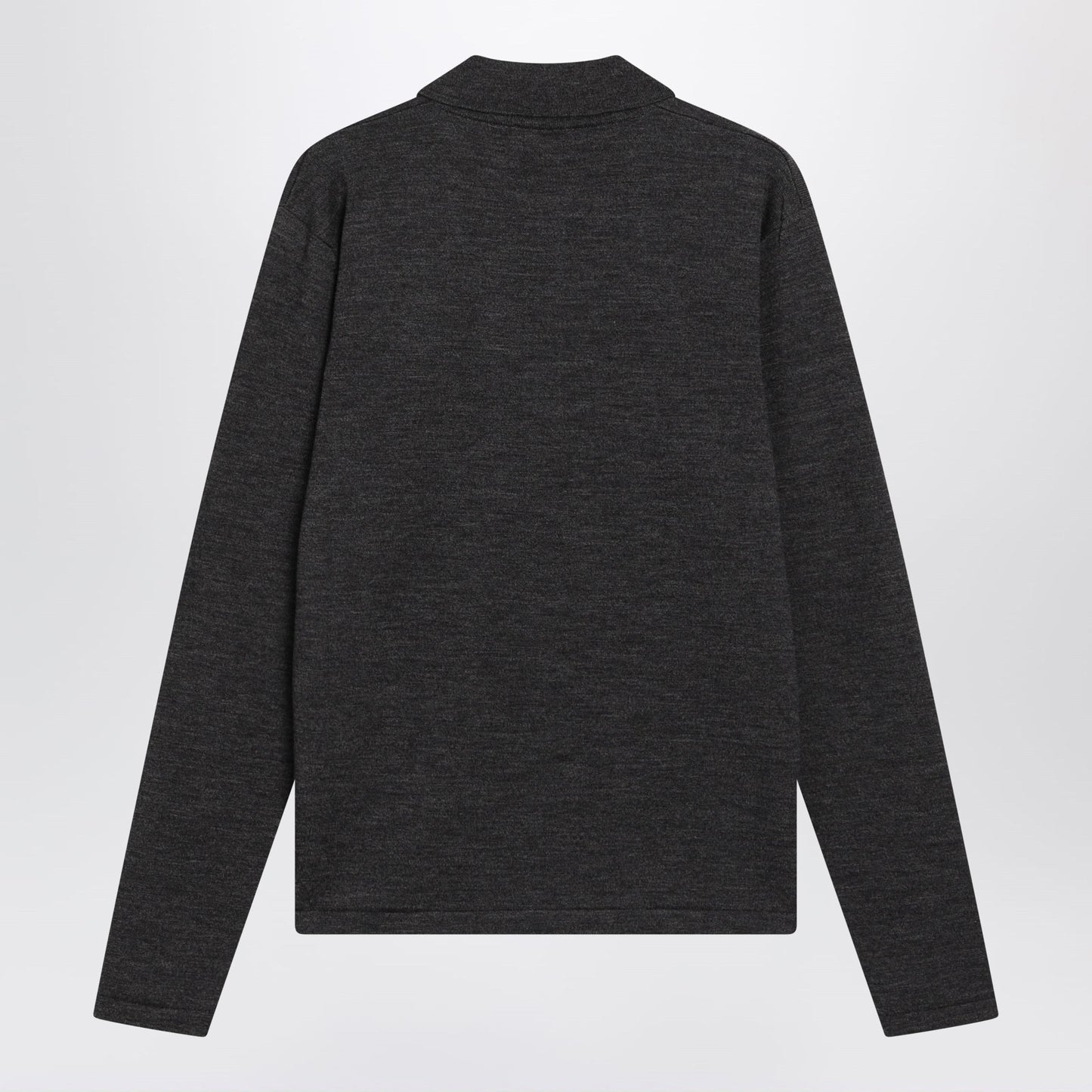 Lemaire Grey Long-Sleeve Wool Polo Shirt Men LEMAIRE