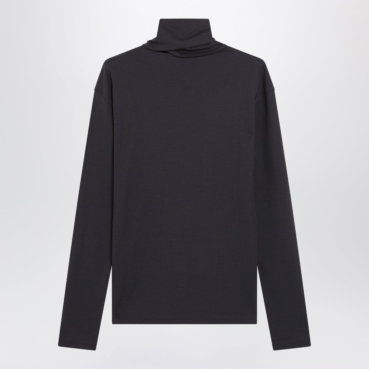Lemaire Dark Grey Long-Sleeved Sweater With Scarf Detail Women LEMAIRE