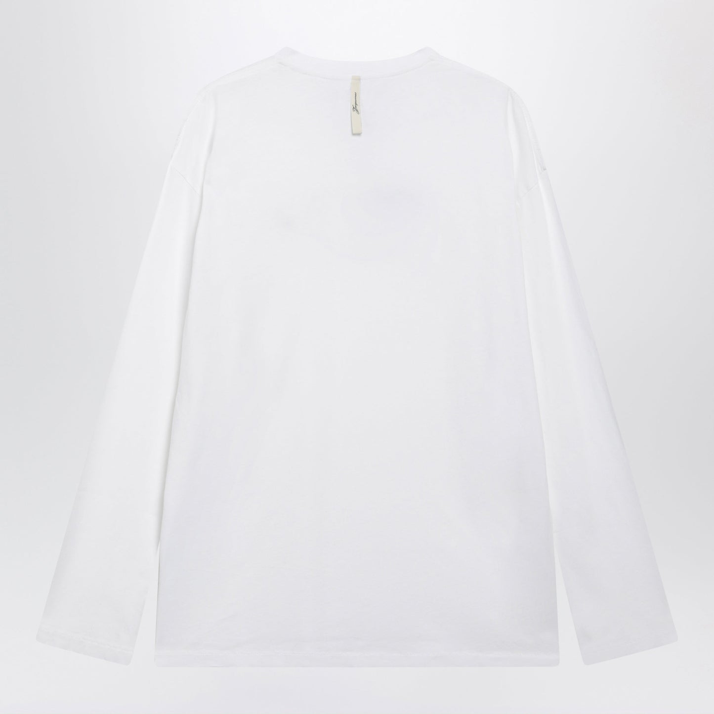 Jacquemus White Long-Sleeved T-Shirt In Organic Cotton Men JACQUEMUS