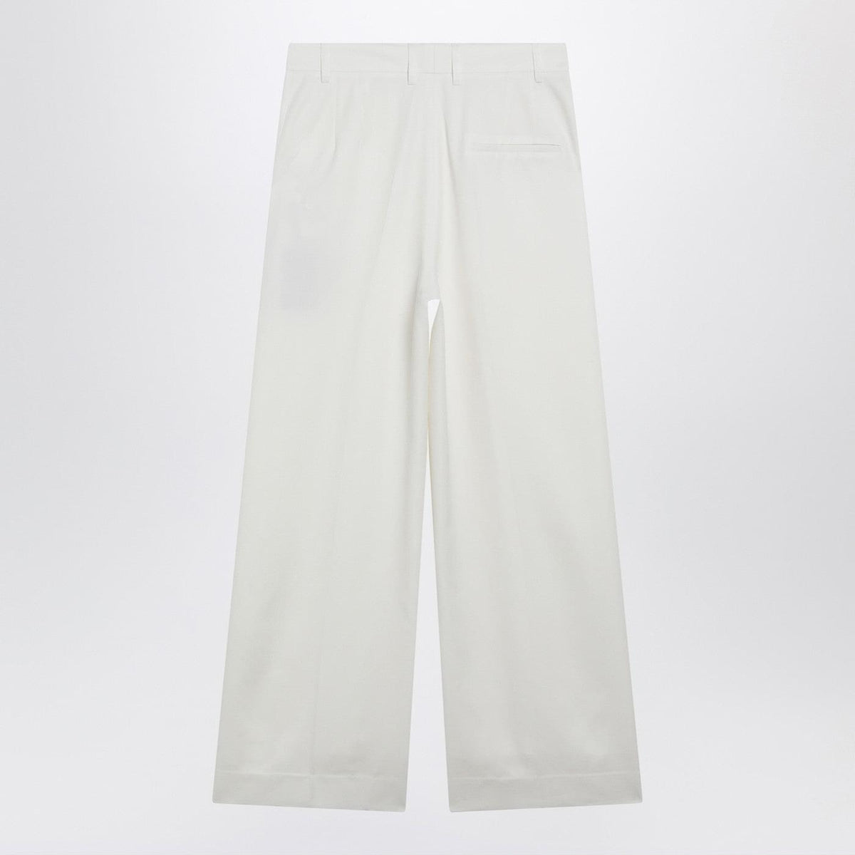 The Frankie Shop Brickell White Wool-Blend Trousers Women Women The Frankie Shop