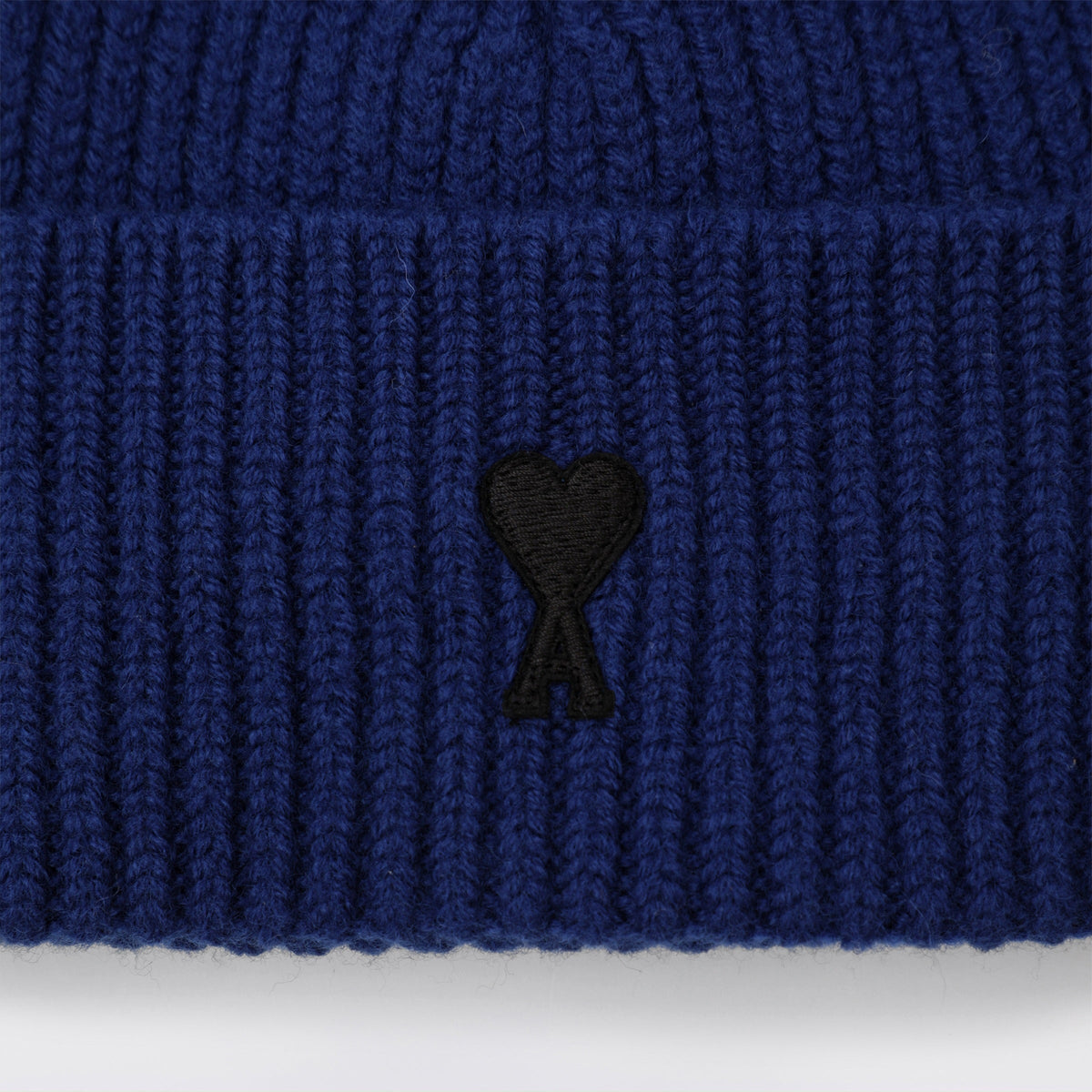 Ami Paris Ami De Coeur Beanie In Electric Blue Wool Blend Men AMI PARIS