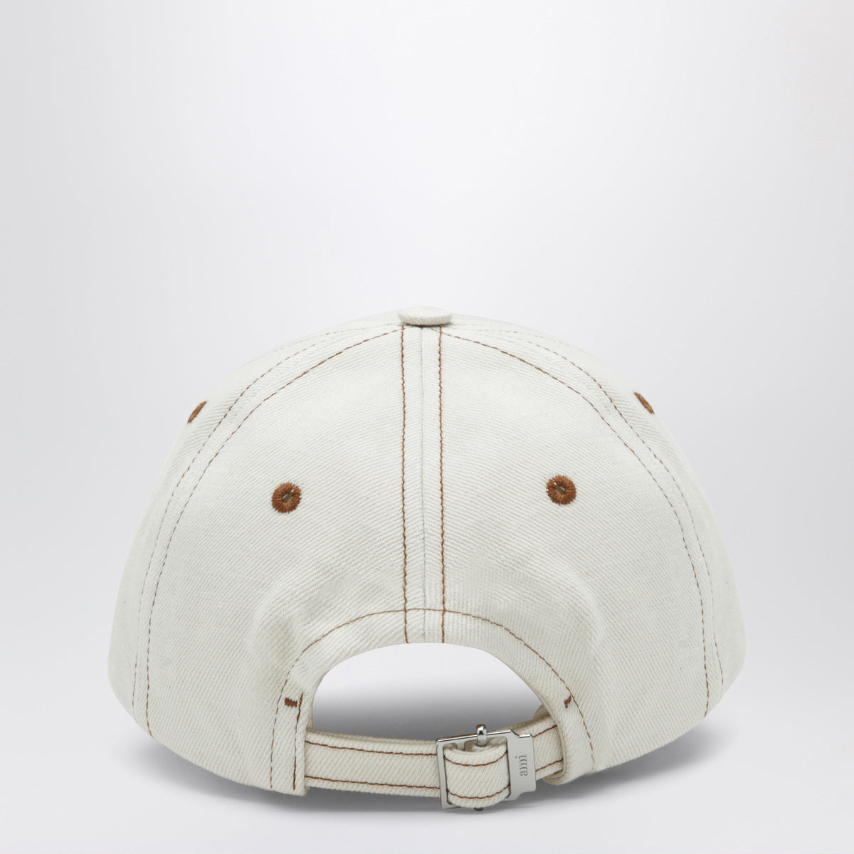 Ami Paris Ami De Cå“Ur Cream White Cotton Cap Men AMI PARIS