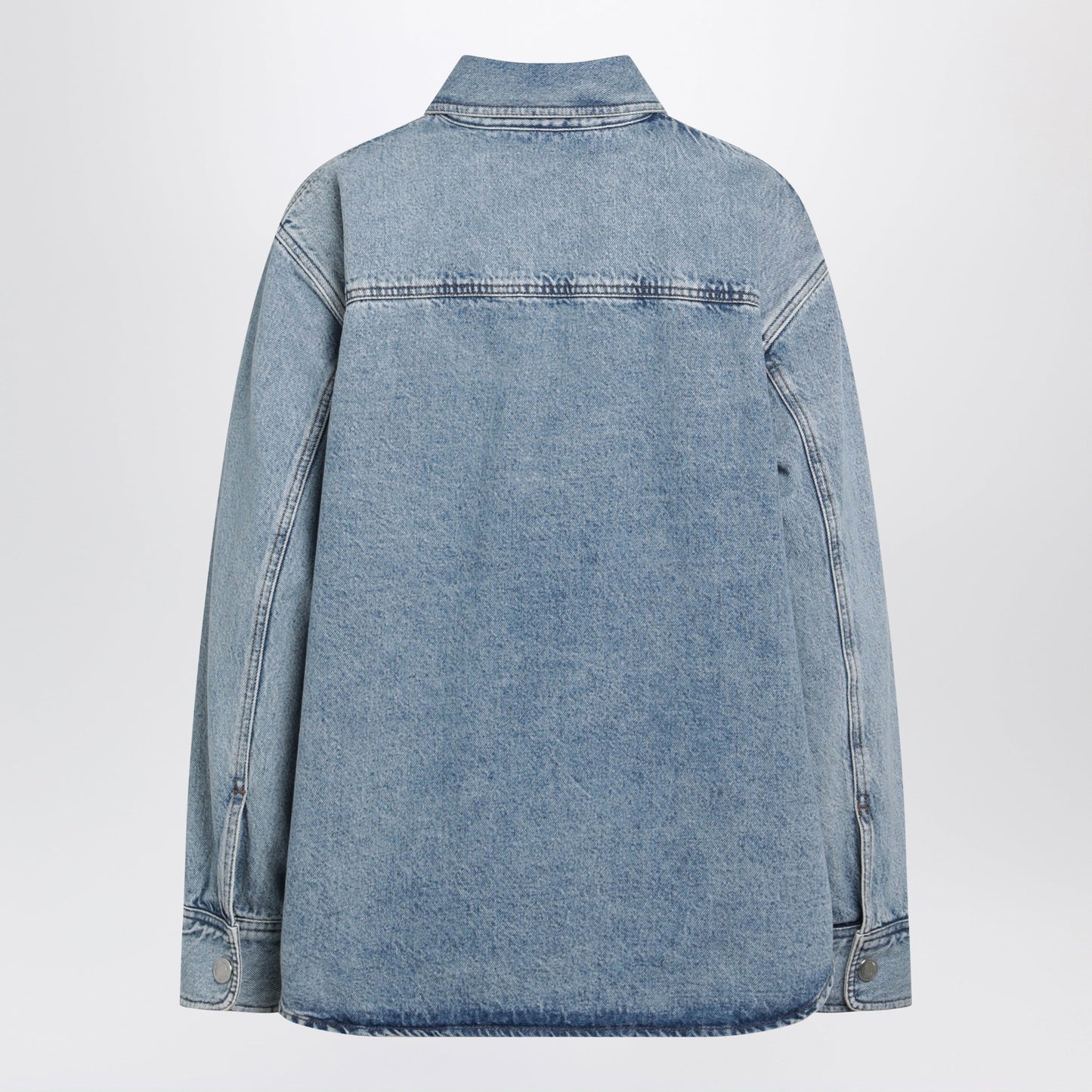 Ami Paris Blue Ami De Cå“Ur Overshirt In Cotton Women AMI PARIS