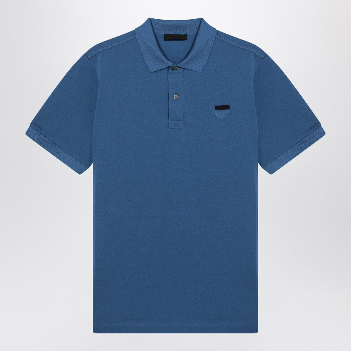 Prada Light Blue Cotton Pique Polo Men Men PRADA