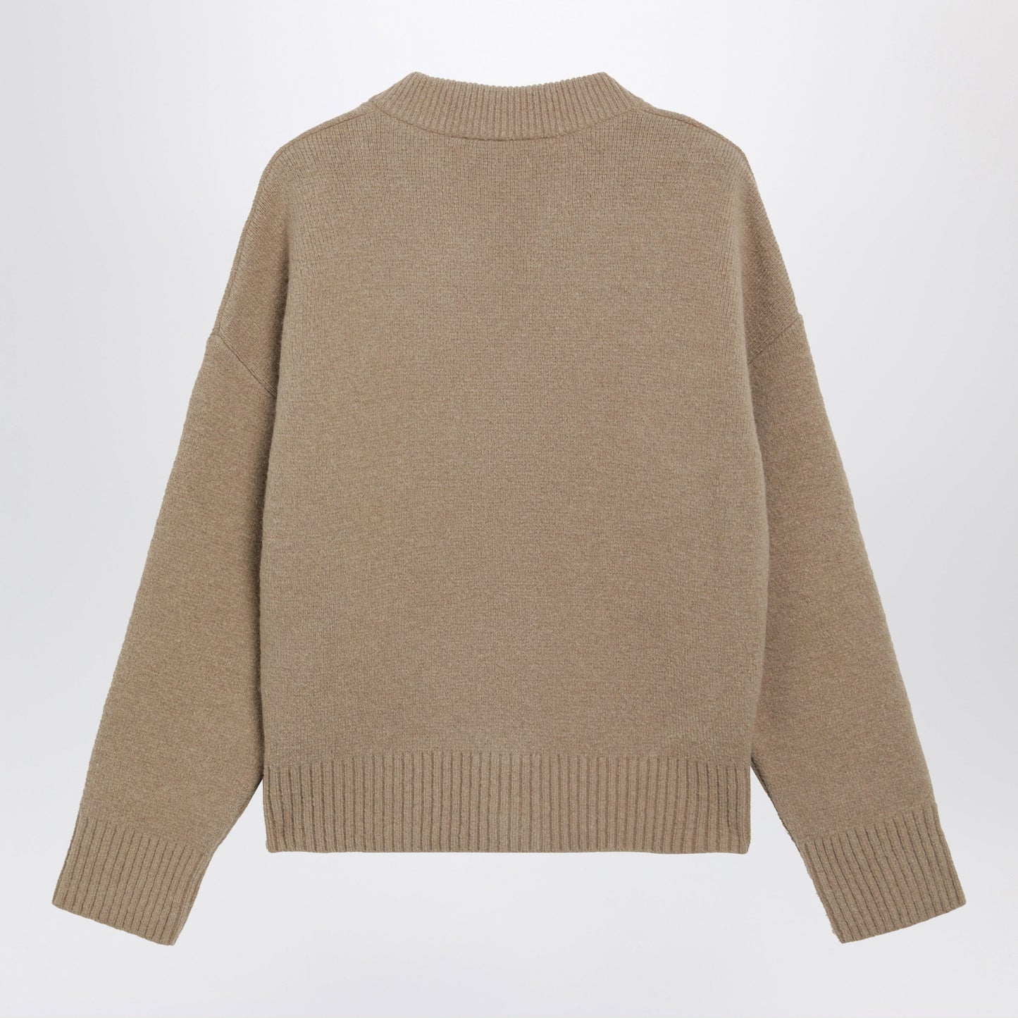 Ami Paris Beige Ami De Coeur Cardigan In Alpaca Blend Women AMI PARIS