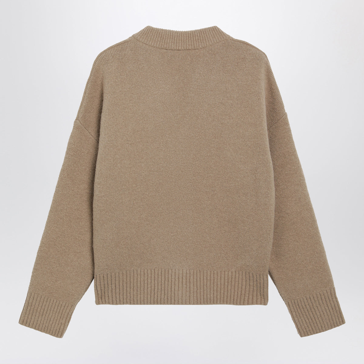 Ami Paris Beige Ami De Coeur Cardigan In Alpaca Blend Women AMI PARIS