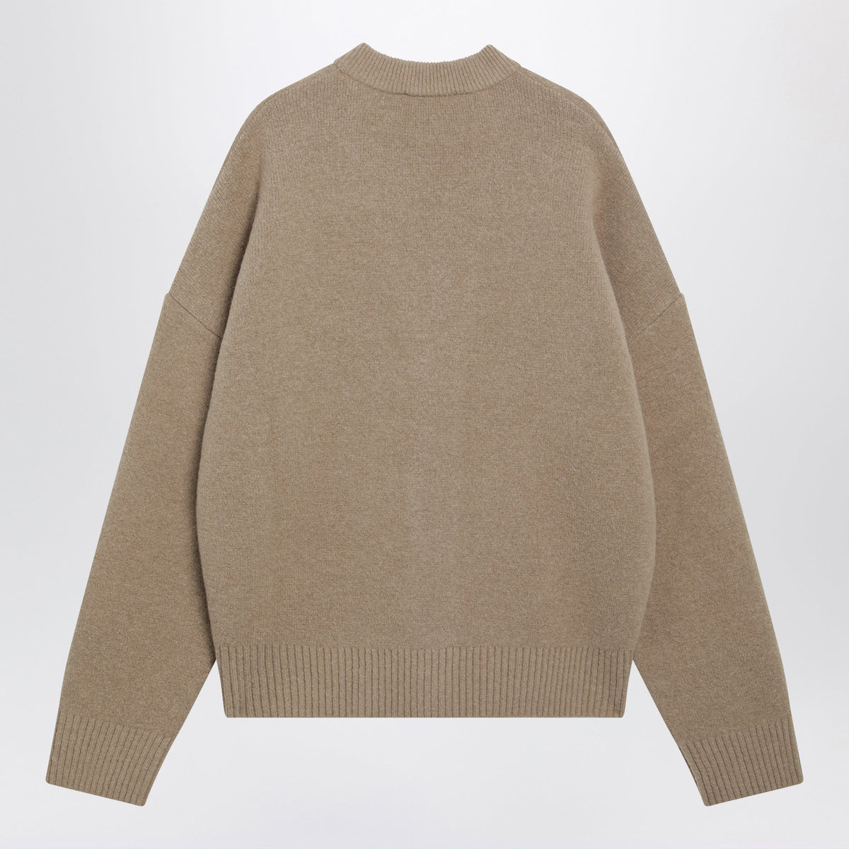 Ami Paris Beige Ami De Coeur Cardigan In Alpaca Blend Men AMI PARIS