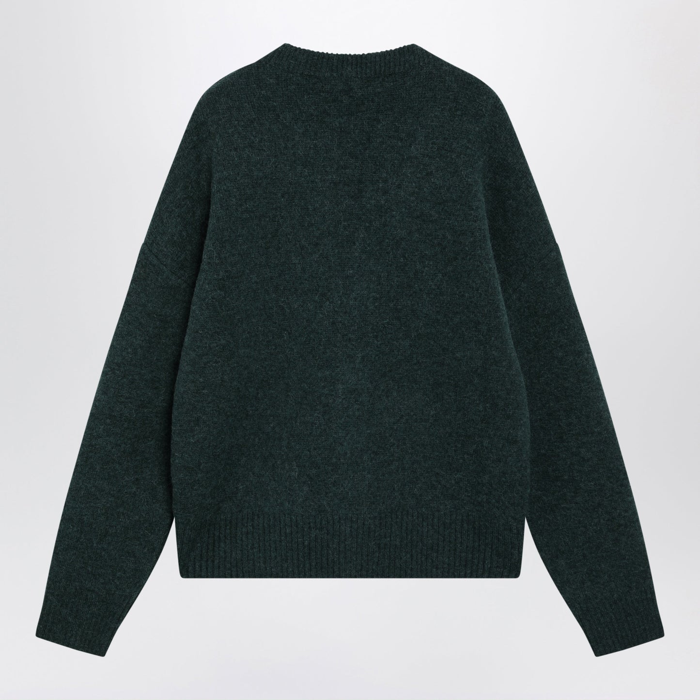 Ami Paris Bottle Green Ami De Coeur Cardigan In Alpaca Blend Men AMI PARIS
