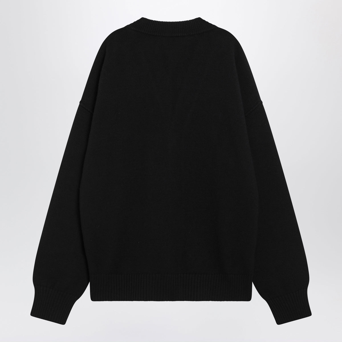 Ami Paris Black Ami De Coeur Wool Cardigan Men AMI PARIS