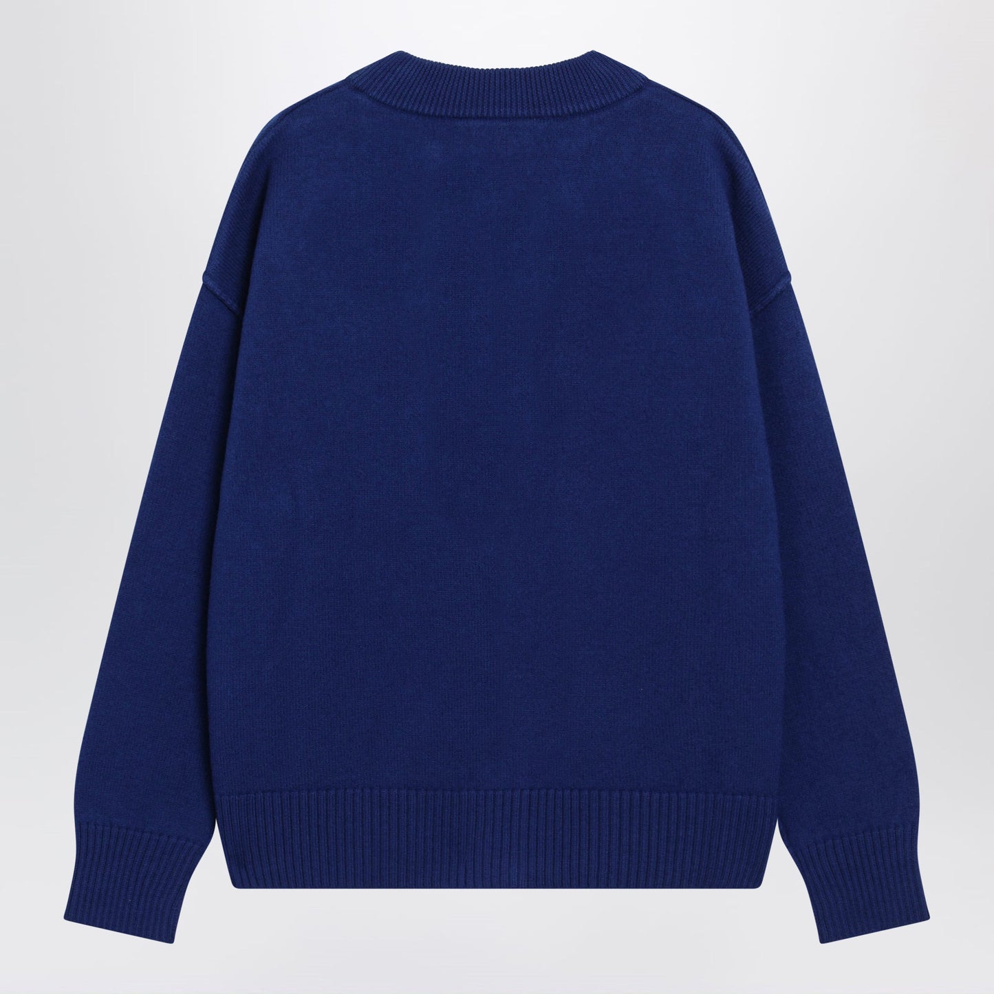 Ami Paris Blue Ami De Coeur Wool Cardigan Men AMI PARIS