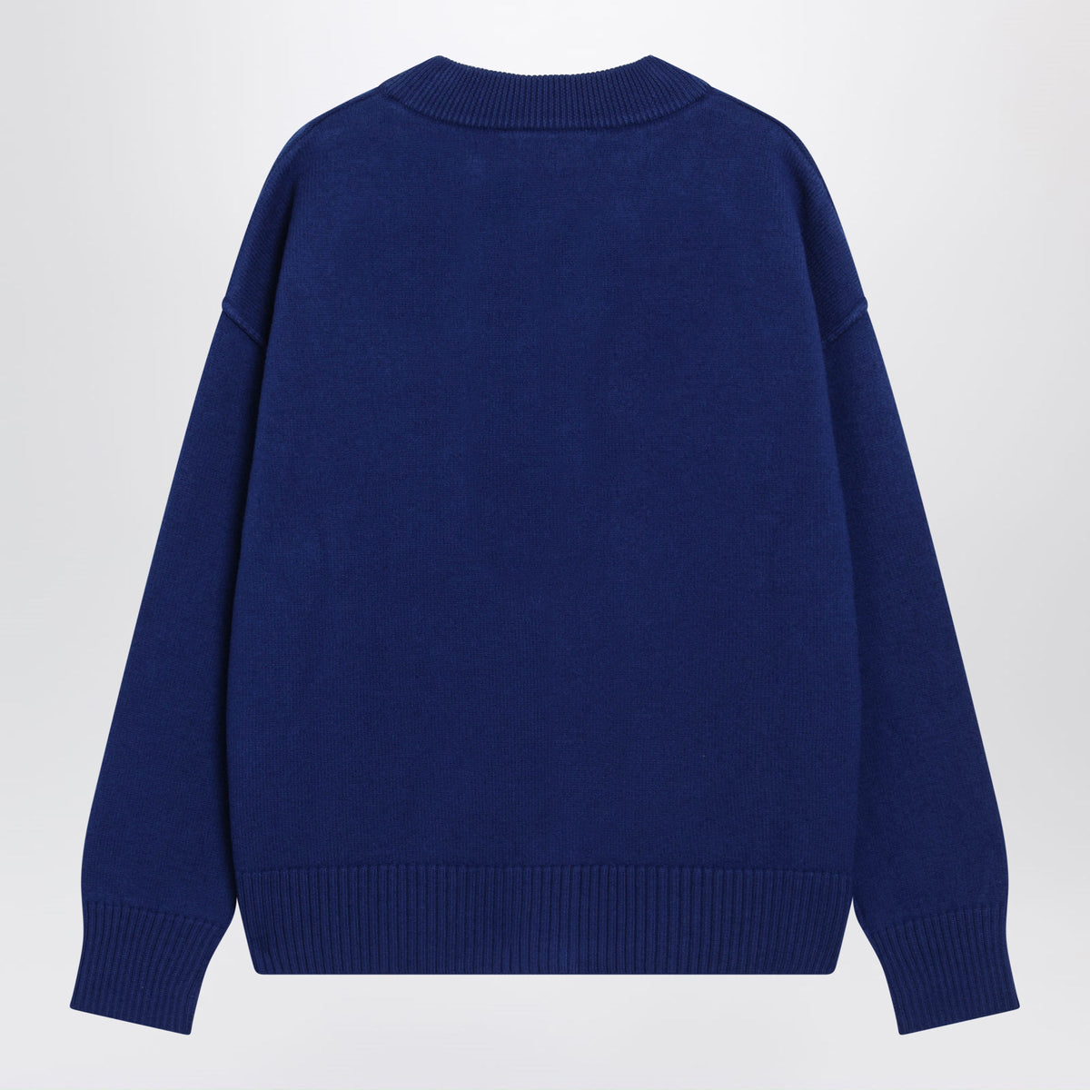 Ami Paris Blue Ami De Coeur Wool Cardigan Men AMI PARIS