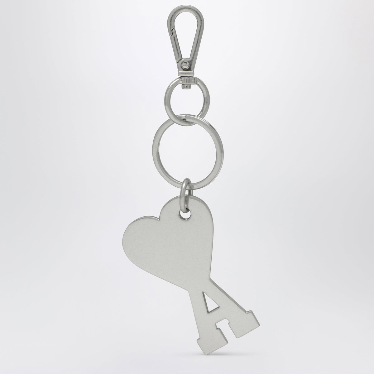 Ami Paris Silver-Tone Ami De Coeur Metal Keyring Men AMI PARIS