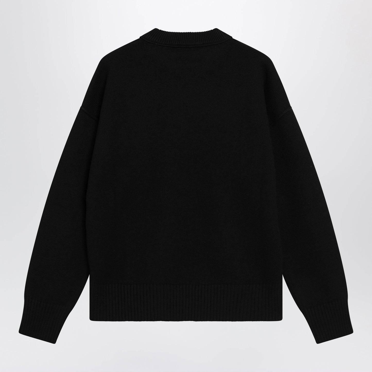 Ami Paris Black Ami De Coeur Virgin Wool Sweater Women AMI PARIS