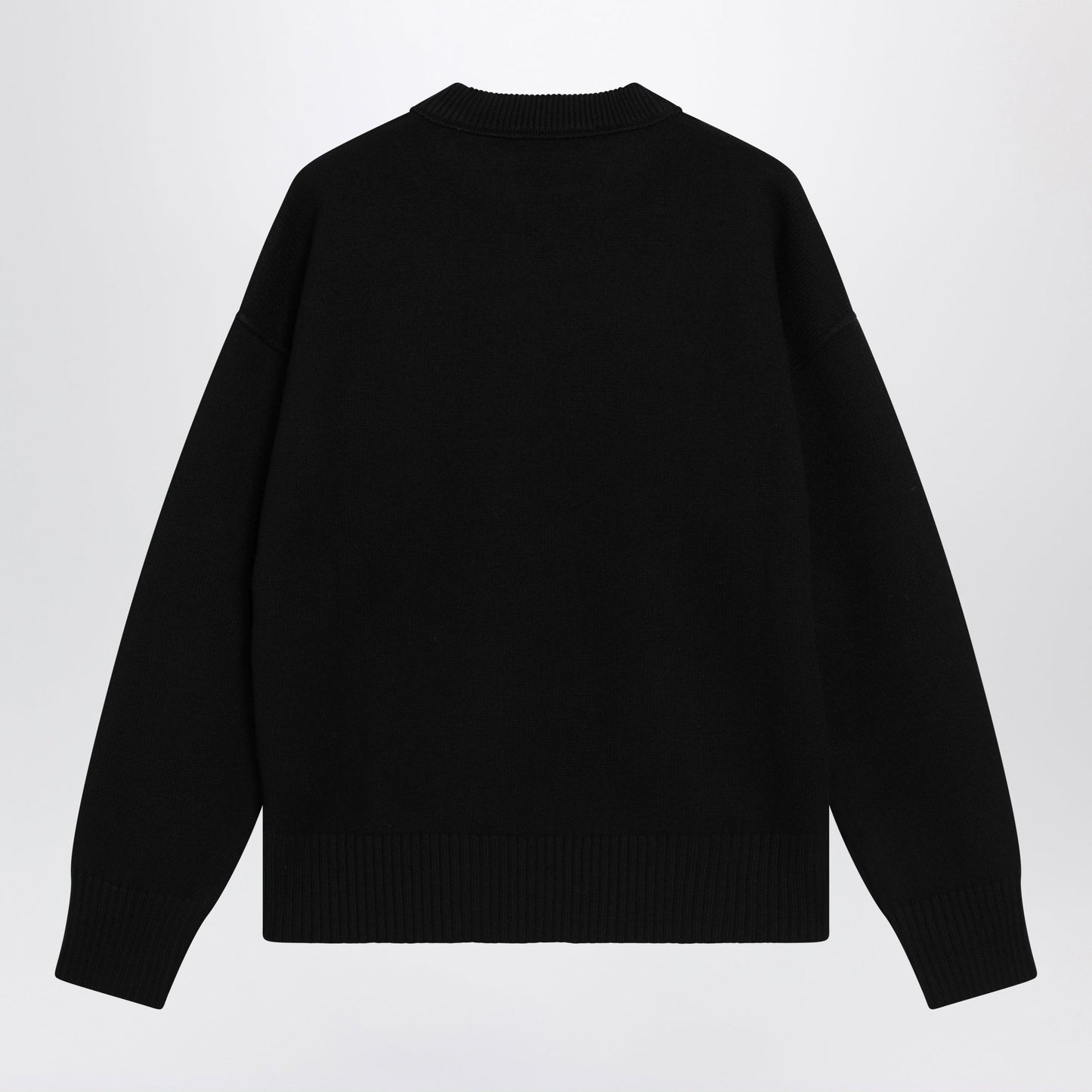 Ami Paris Black Ami De Coeur Virgin Wool Sweater Women AMI PARIS