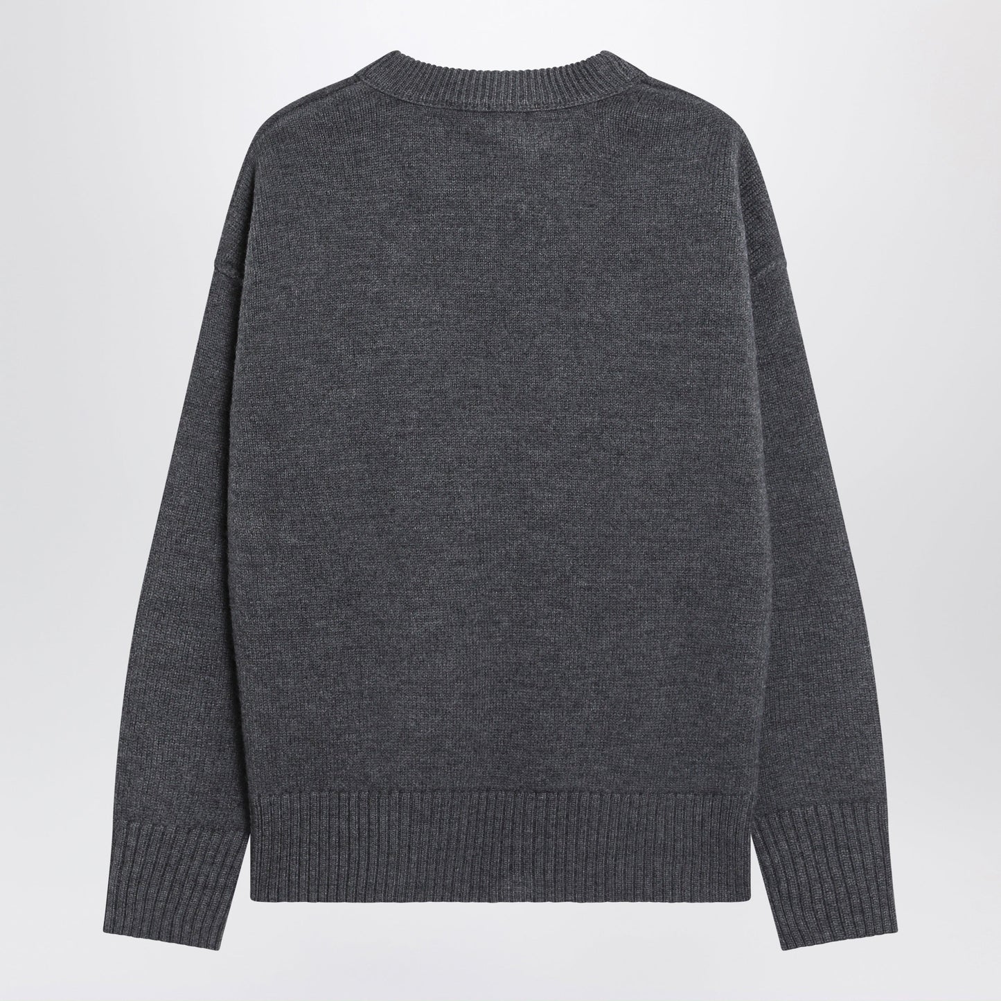 Ami Paris Ami De Coeur Sweater In Grey Virgin Wool Women AMI PARIS