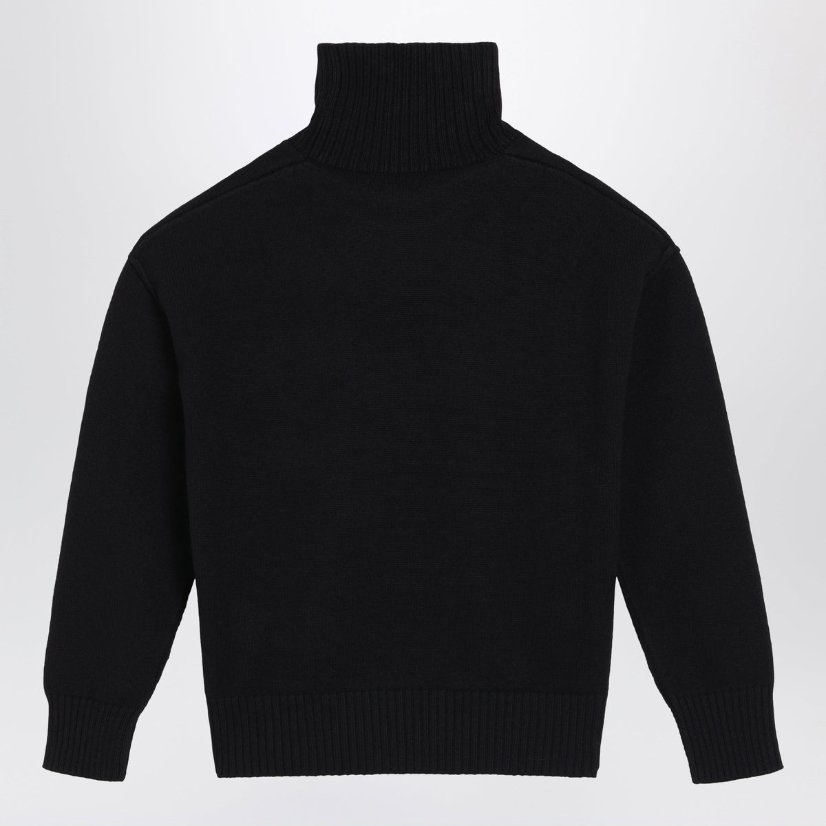 Ami Paris Black Ami De Coeur Turtleneck Sweater Men AMI PARIS