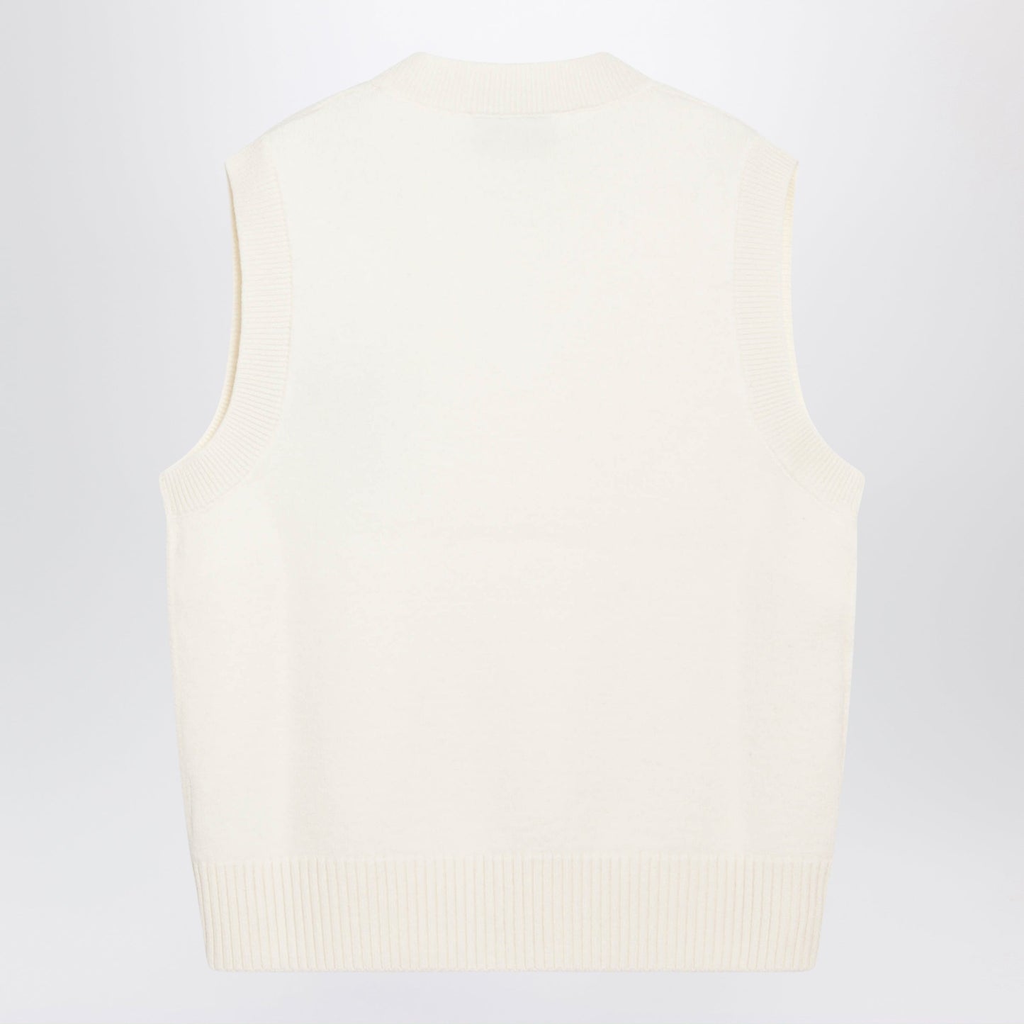 Ami Paris White Ami De Coeur Wool Vest Men AMI PARIS
