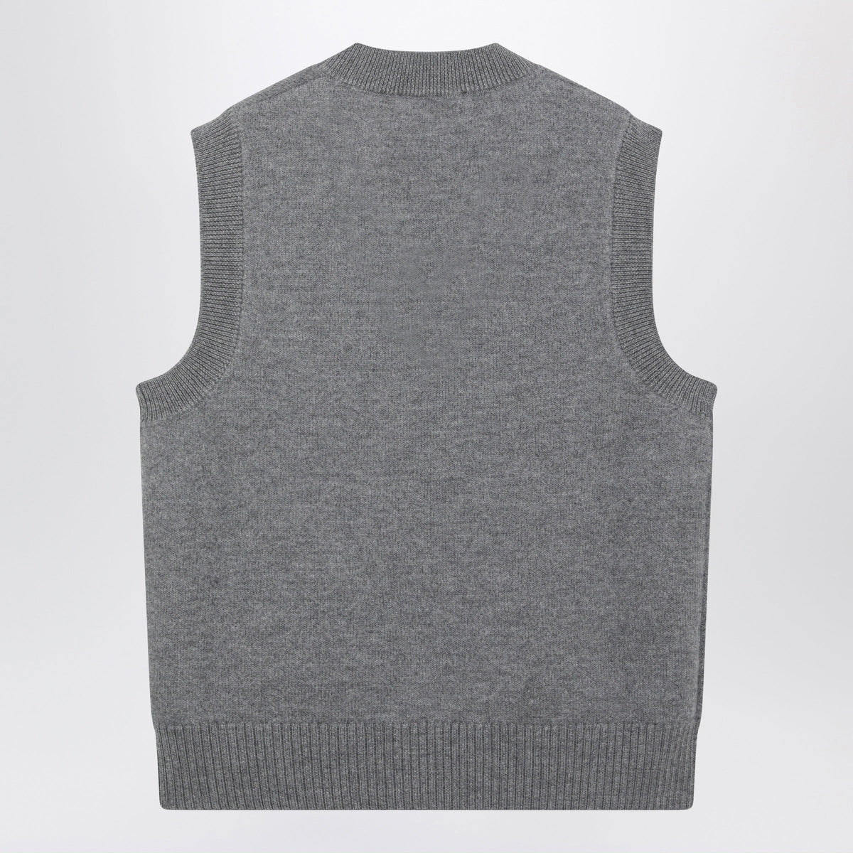 Ami Paris Grey Ami De Coeur Vest In Wool Men AMI PARIS