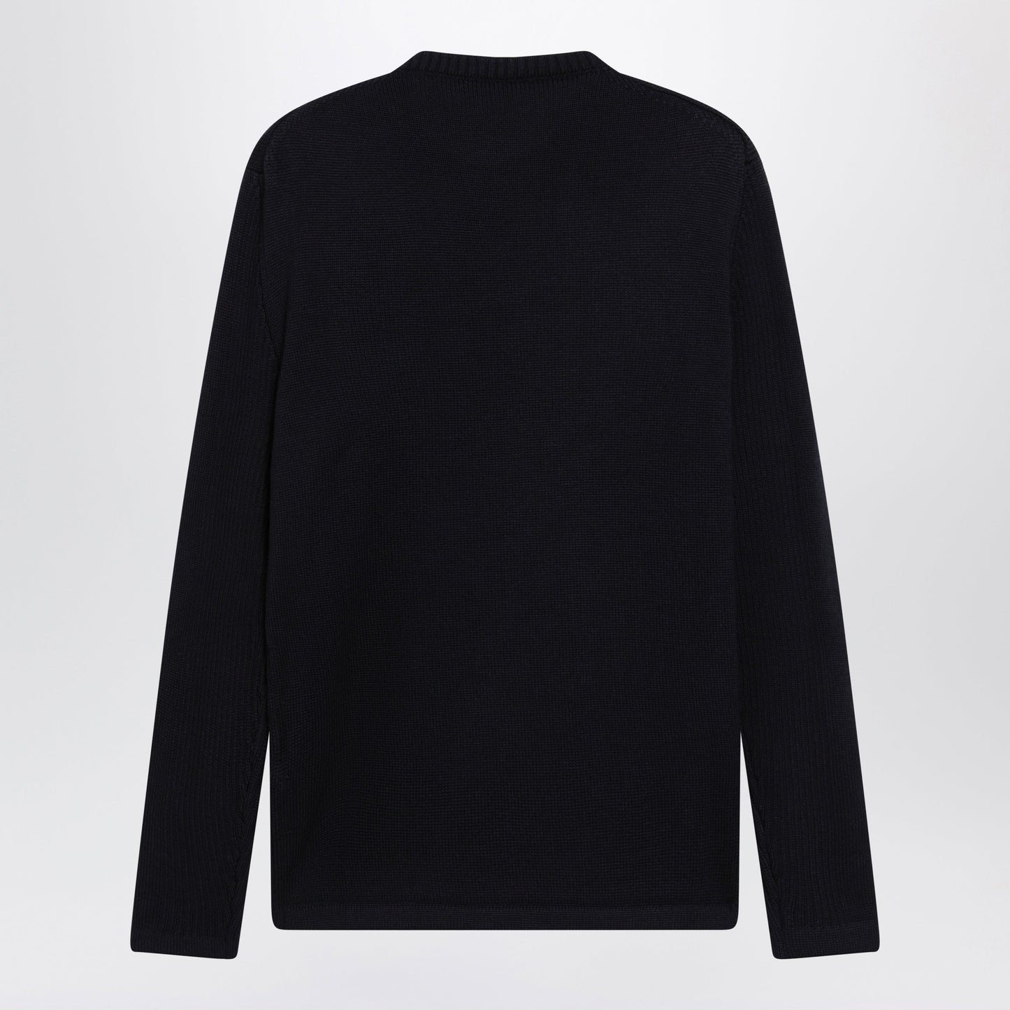 Prada Blue Wool Sweater With Re-Nylon Pocket Men PRADA