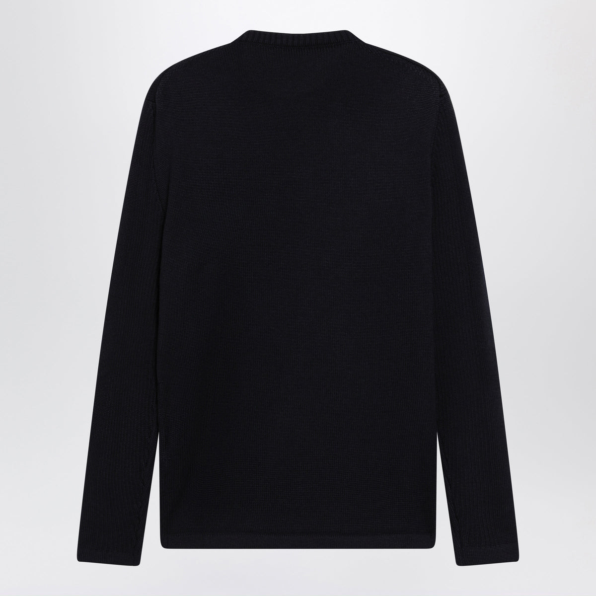 Prada Blue Wool Sweater With Re-Nylon Pocket Men