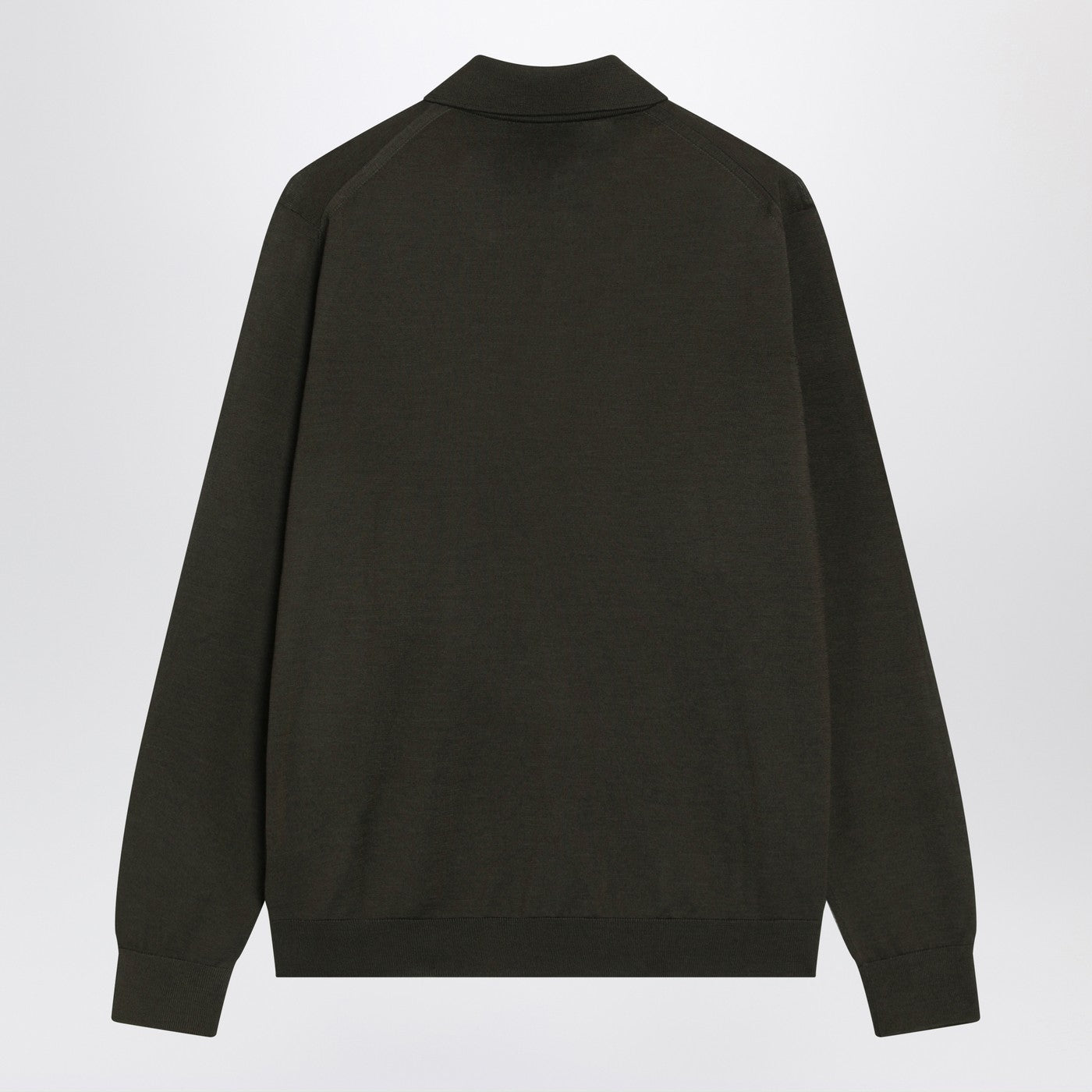 Prada Military Green Combed Wool Polo Shirt Men PRADA
