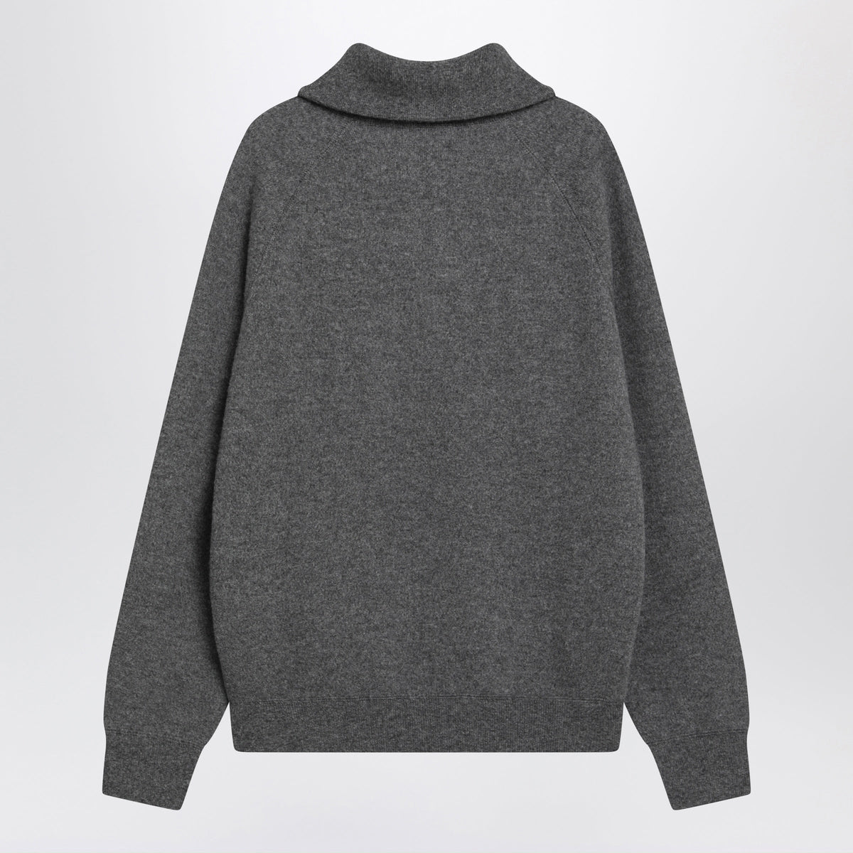 Prada Slate Grey Polo Sweater In Wool And Cashmere Men PRADA