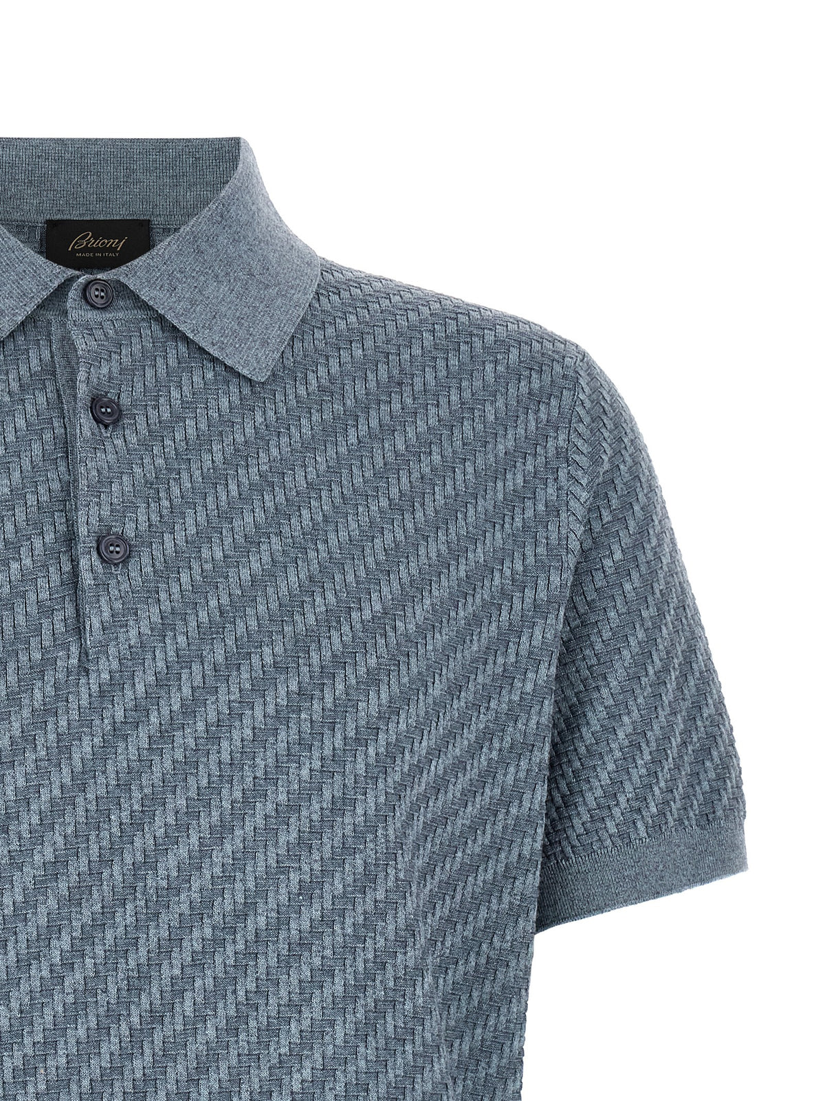 Brioni Men 'Trama' Weaving Polo BRIONI