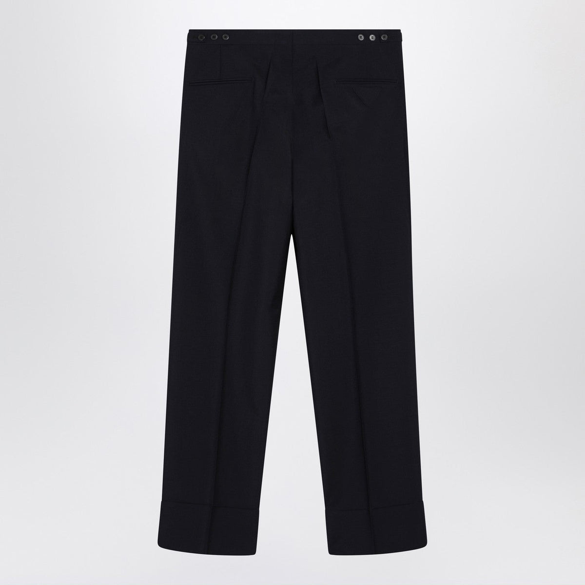 Prada Blue Wool And Mohair Trousers Men PRADA
