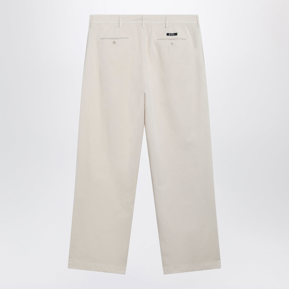 Prada Sand-Colored Cotton Trousers Men PRADA