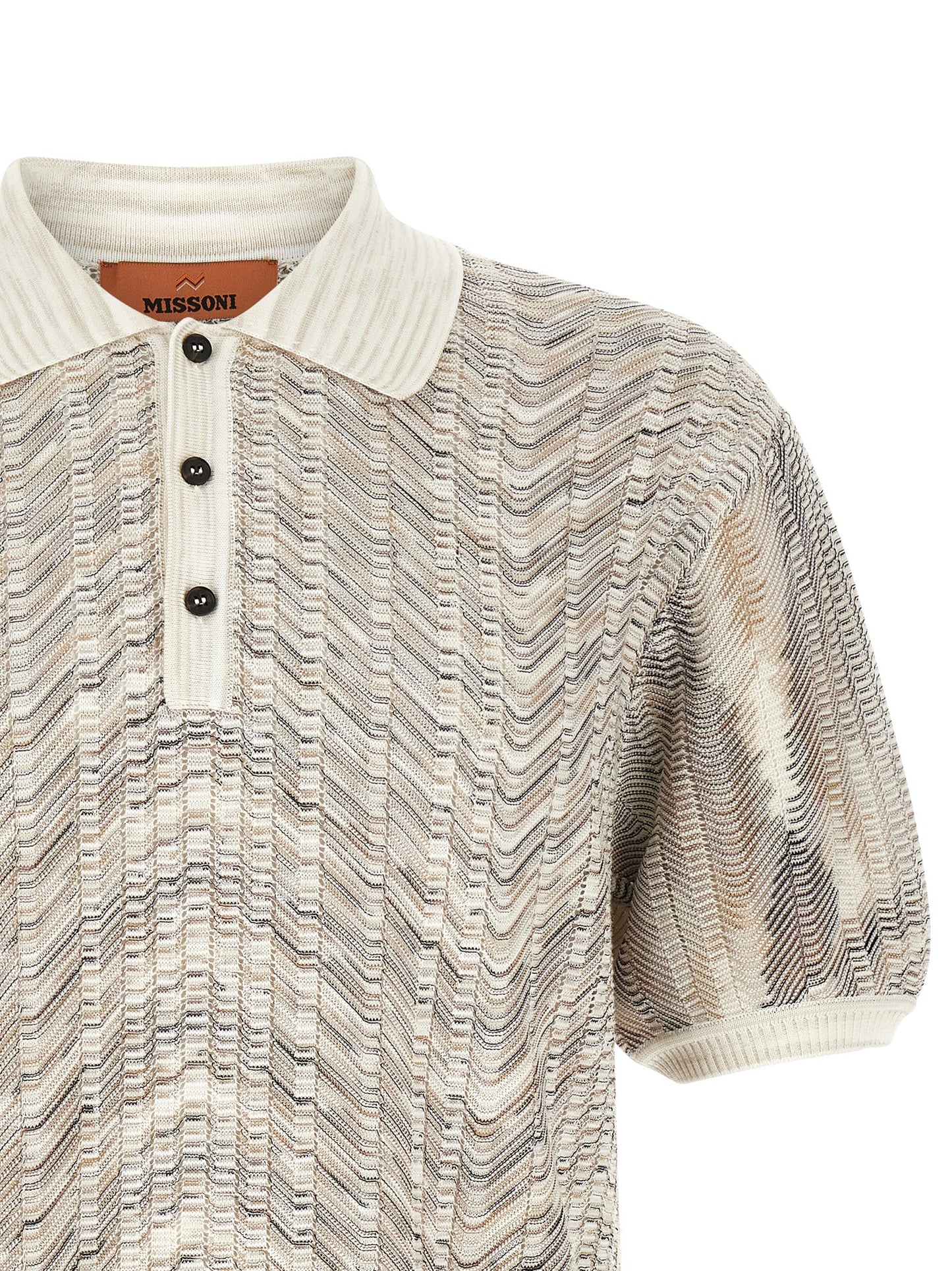 Missoni Men 'Zig-Zag' Knit Polo Shirt MISSONI