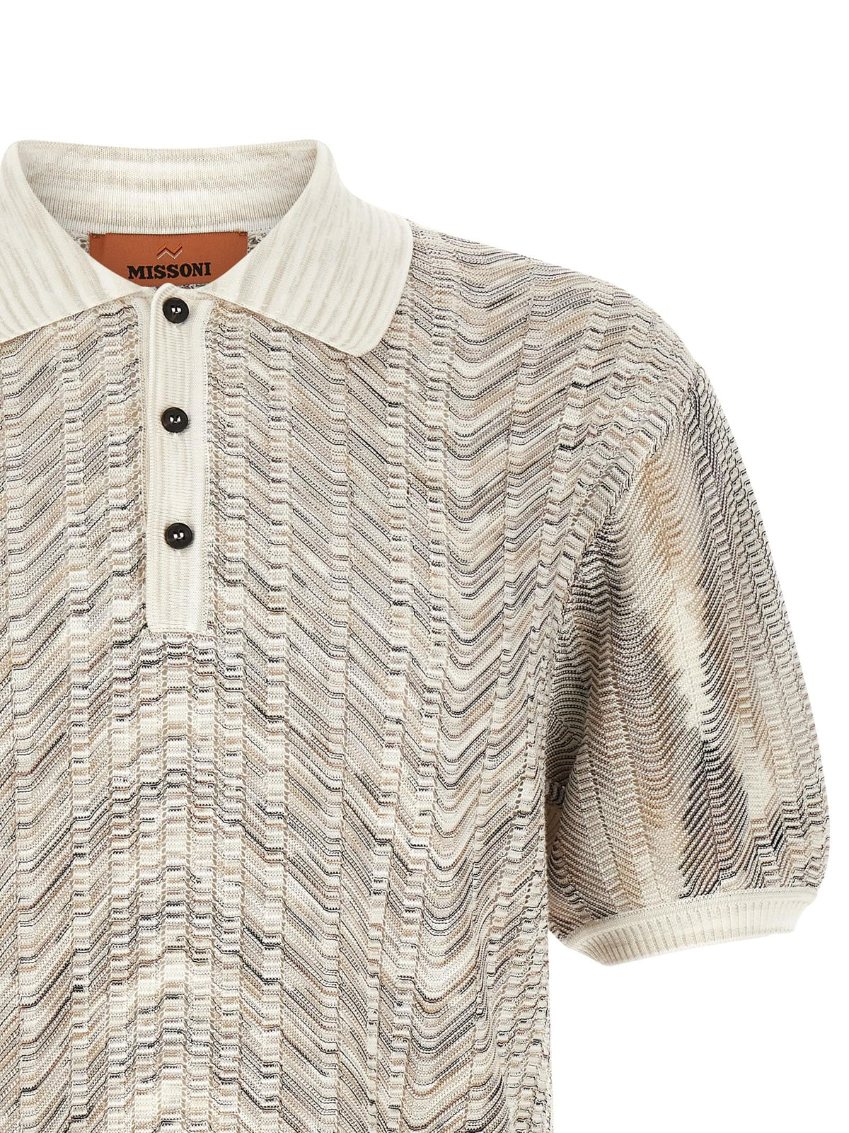 Missoni Men 'Zig-Zag' Knit Polo Shirt MISSONI