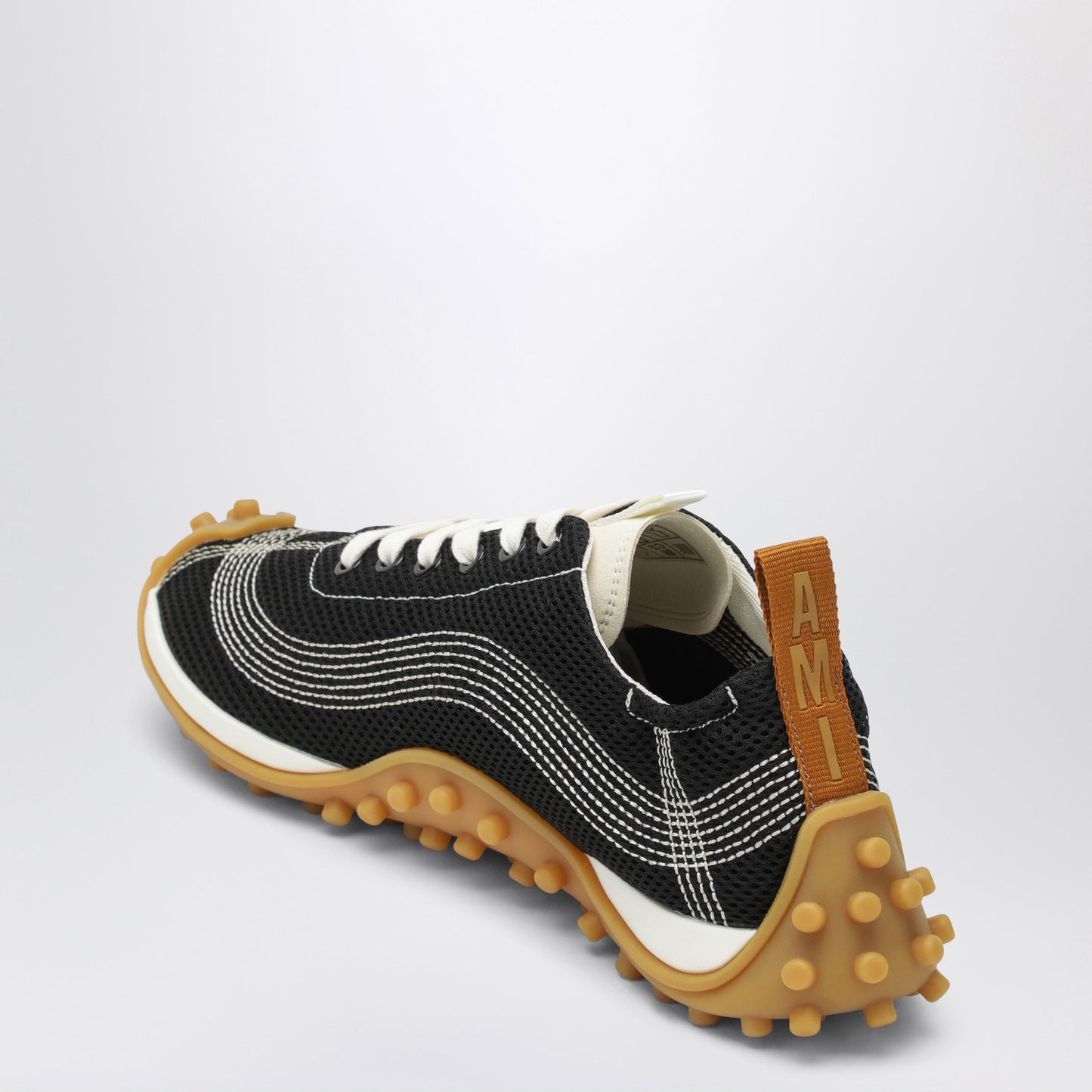 Ami Paris Black/Ivory Mesh Mirage Trainers Men AMI PARIS