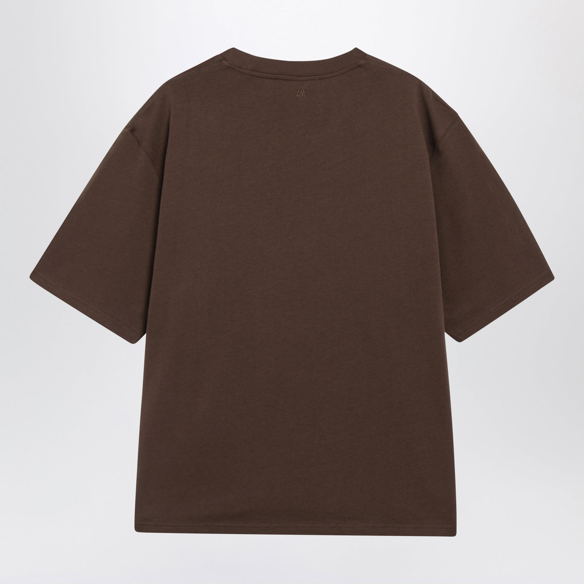 Ami Paris Chocolate Brown Ami De Coeur T-Shirt Men AMI PARIS