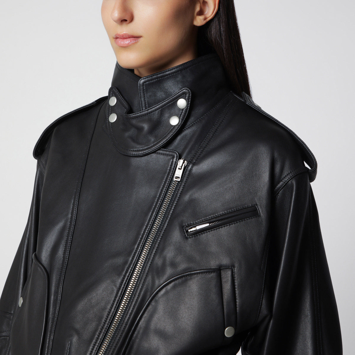 Isabel Marant Black Leather Jacket Women Women ISABEL MARANT