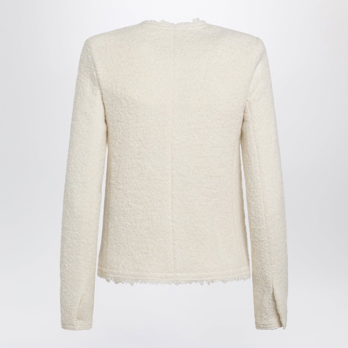 Isabel Marant Suely Boucle Jacket With Fringed Trim In Ecru Women ISABEL MARANT