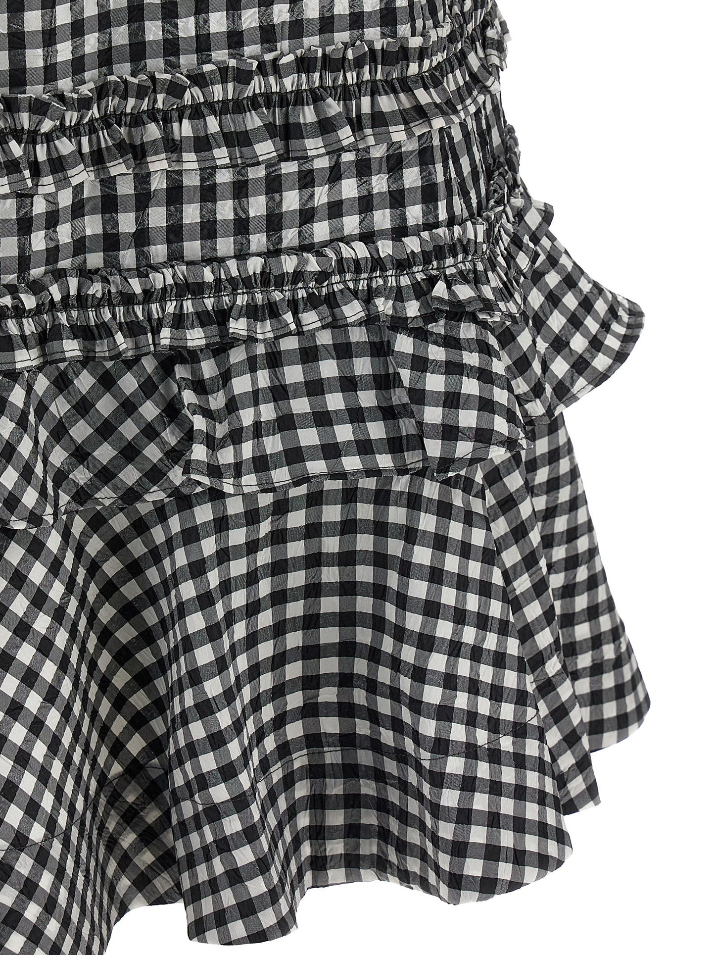 Ganni Women 'Crinkled Check Mini' Dress GANNI