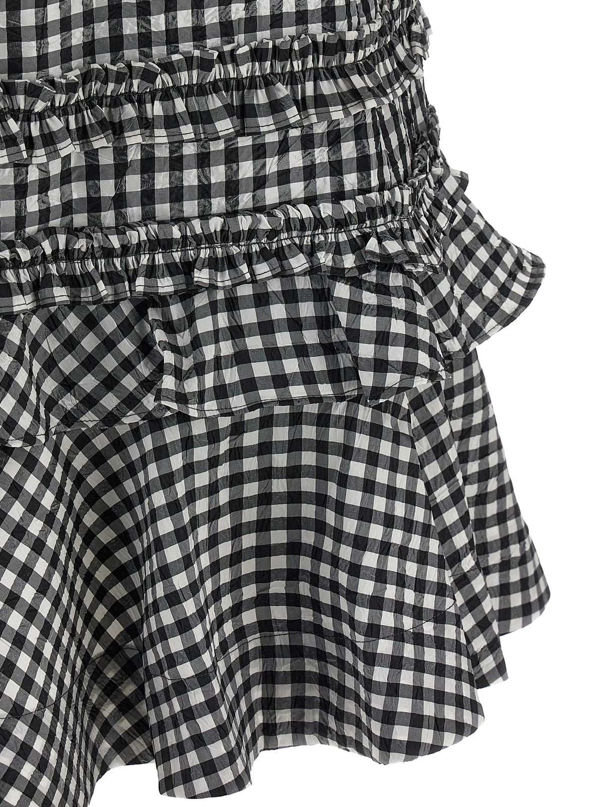 Ganni Women 'Crinkled Check Mini' Dress GANNI