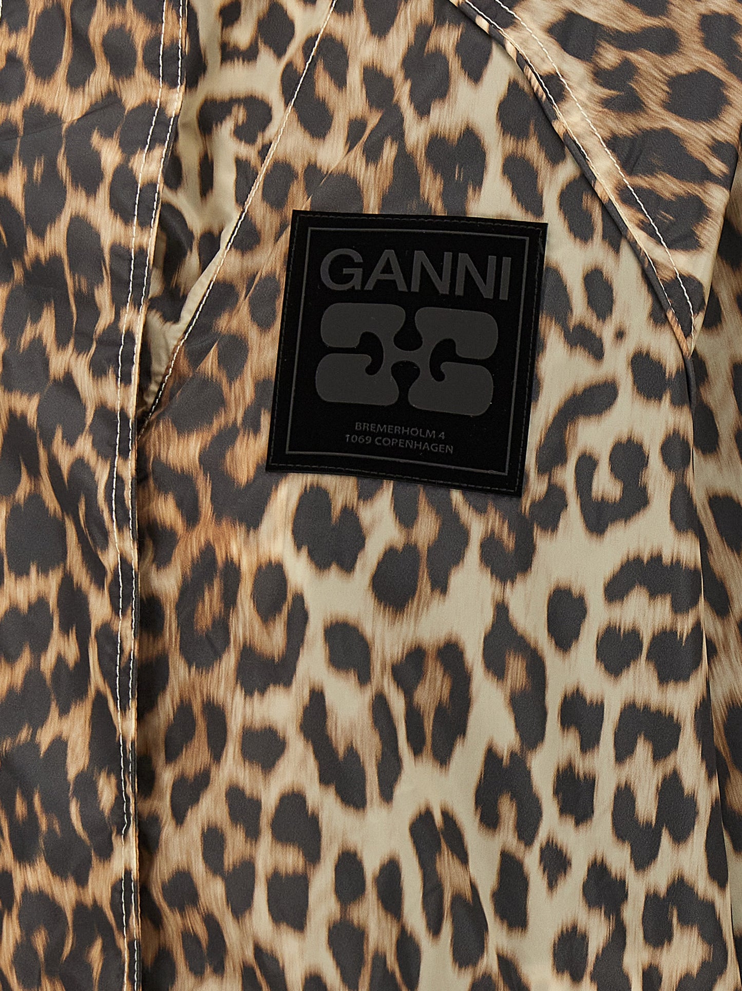 Ganni Women 'Leopard Print Nylon' Windbreaker GANNI
