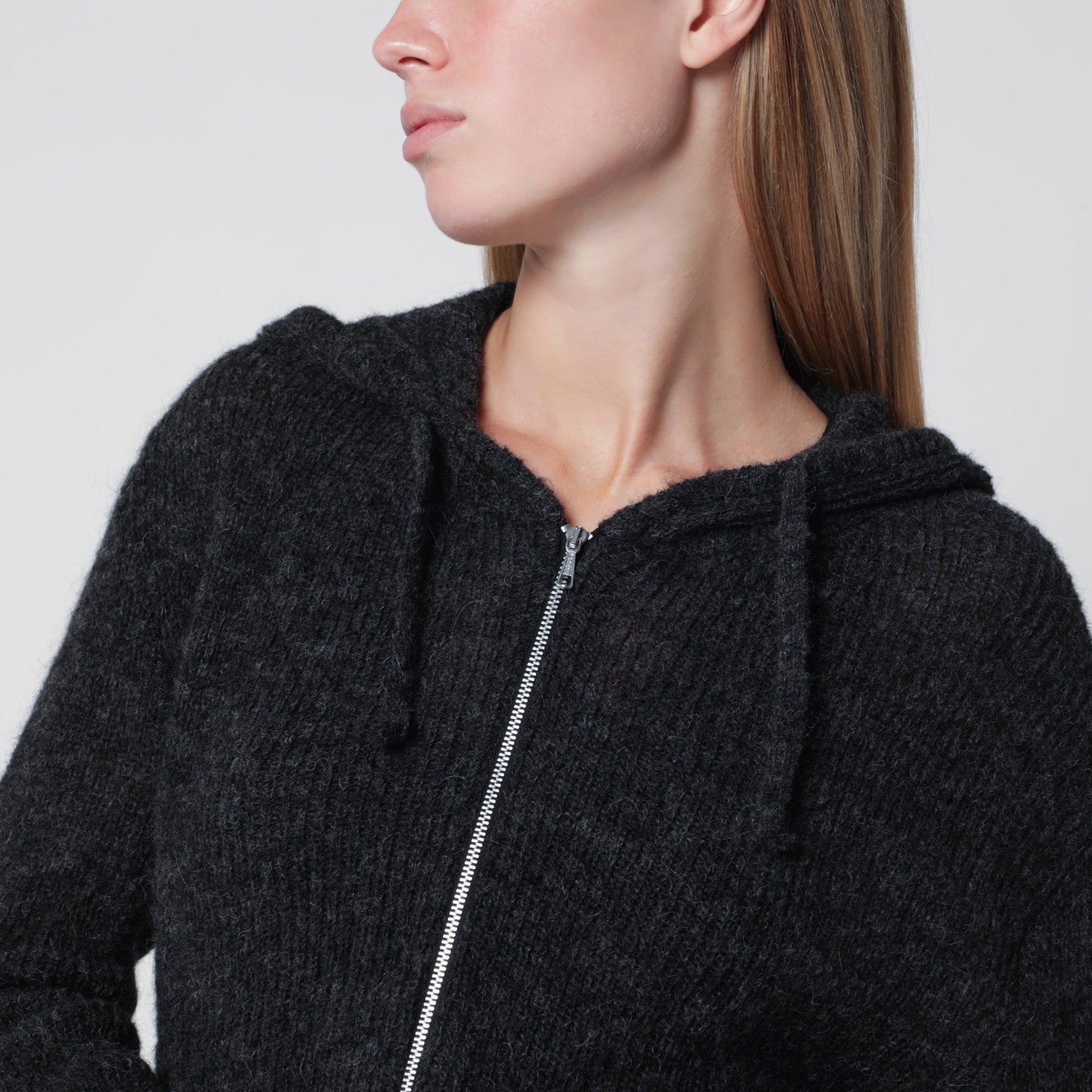 Our Legacy Grey Alpaca-Blend Sweatshirt Cardigan Women OUR LEGACY