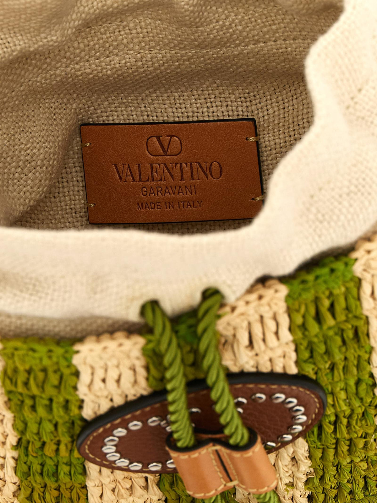Valentino Garavani Women Valentino Garavani Raffia Small Bucket Bag VALENTINO GARAVANI