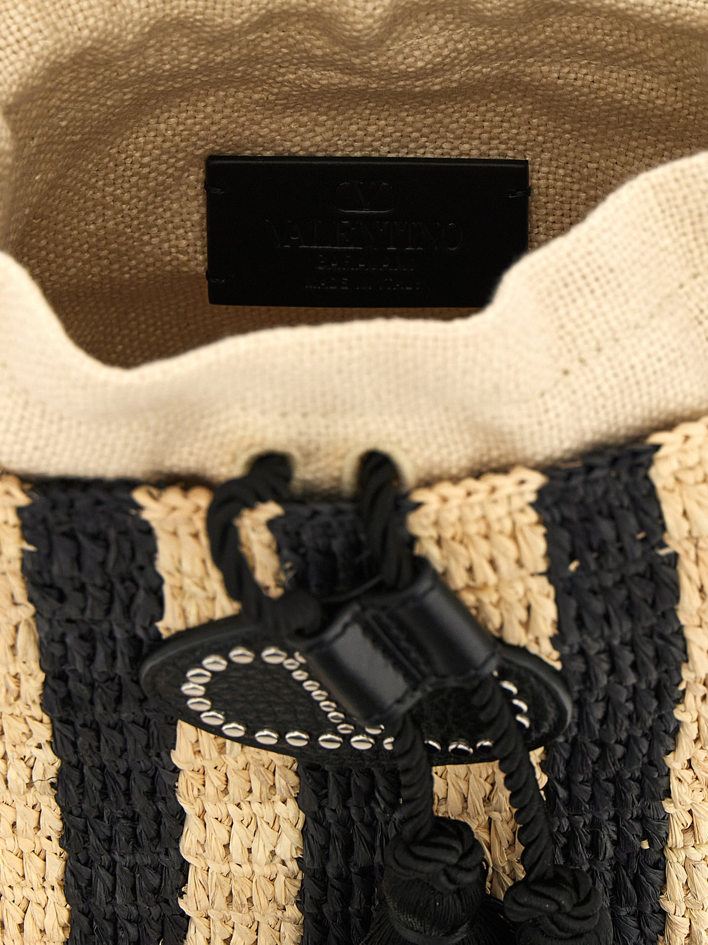 Valentino Garavani Women Valentino Garavani Raffia Small Bucket Bag VALENTINO GARAVANI