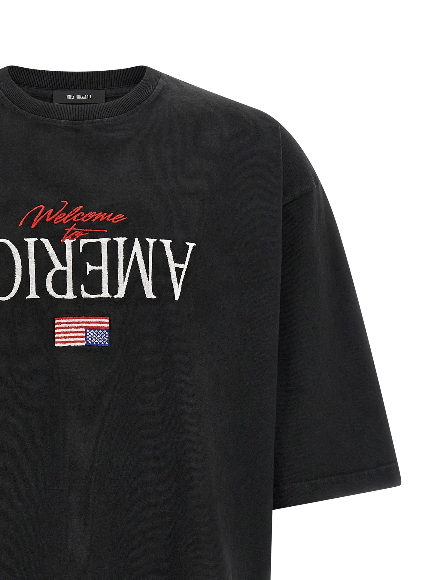 Willy Chavarria Men 'Welcome To America- Buffalo' T-Shirt WILLY CHAVARRIA